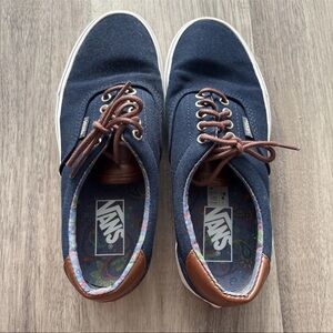 Vans Men's Blue and Brown Sneakers